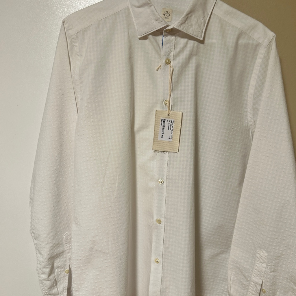 Classic White Men's Dress Shirt